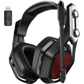 Mpow Iron Pro Wireless Gaming Headset USB/3.5mm Headphone with Noise Canceling Mic 3D Surround 20h Playback for PS5 PS4 PC Gamer