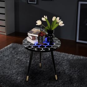 Innovative Touch-Sensitive Coffee Table, LED Illuminated End Table, Game room table, Lighted Side table