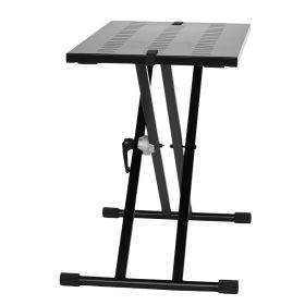 VEVOR Portable DJ Table with Double-X Braced Keyboard Stand Adjustable Height