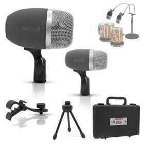 5 CORE Tabla Mic XLR Wired Uni Directional Snare Tom Kick Instrument Microphone with Dynamic Moving Coil Swivel Mount Steel Mesh Grille Included Mini