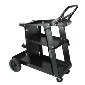 VEVOR Welding Cart, 3-Tier Welder Cart Heavy Duty with 400 Lbs Weight Capacity, 360Â° Swivel Wheels, Tank Storage Safety Chains