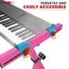 5 Core Keyboard Stand Z Style Height Width Adjustable Portable Heavy Duty Electric Piano Stands - PINK - KS Z1 BPNK HD