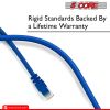 5 Core Ethernet Cable 1.5 ft Long Cat 6 Computer Internet Patch Cord High Speed WiFi RJ45 for Gaming Indoor Outdoor Use - ET 1.5FT BLU