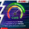 5 Core Ethernet Cable 1.5 ft Long Cat 6 Computer Internet Patch Cord High Speed WiFi RJ45 for Gaming Indoor Outdoor Use - ET 1.5FT BLU