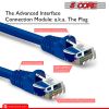 5 Core Ethernet Cable 1.5 ft Long Cat 6 Computer Internet Patch Cord High Speed WiFi RJ45 for Gaming Indoor Outdoor Use - ET 1.5FT BLU