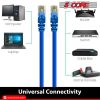 5 Core Ethernet Cable 1.5 ft Long Cat 6 Computer Internet Patch Cord High Speed WiFi RJ45 for Gaming Indoor Outdoor Use - ET 1.5FT BLU