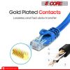 5 Core Ethernet Cable 1.5 ft Long Cat 6 Computer Internet Patch Cord High Speed WiFi RJ45 for Gaming Indoor Outdoor Use - ET 1.5FT BLU