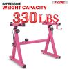 5 Core Keyboard Stand Z Style Height Width Adjustable Portable Heavy Duty Electric Piano Stands - PINK - KS Z1 BPNK HD