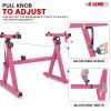 5 Core Keyboard Stand Z Style Height Width Adjustable Portable Heavy Duty Electric Piano Stands - PINK - KS Z1 BPNK HD