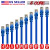 5 Core Ethernet Cable 1.5 ft Long Cat 6 Computer Internet Patch Cord High Speed WiFi RJ45 for Gaming Indoor Outdoor Use - ET 1.5FT BLU