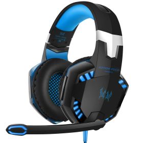 Gaming Headset Over Ear Headphones for PS4 Xbox Nintendo Switch PC Laptop (Color: Blue)