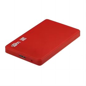 2.5-inch Hard Drive Enclosure; USB3.0 2.0 IDE Parallel Port Mobile Hard Disk Box; High-speed HDD Chassis External Storage; Suitable For PC Laptop And (Items: 3.0, Color: Red)