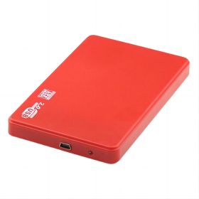 2.5-inch Hard Drive Enclosure; USB3.0 2.0 IDE Parallel Port Mobile Hard Disk Box; High-speed HDD Chassis External Storage; Suitable For PC Laptop And (Items: 2.0, Color: Red)