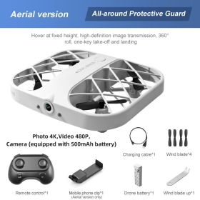 Mini Drone Dron 8K 4K Quadcopter with Camera Real-Time Transmission Mini Pocket UFO Small Remote Control Plane Toy Boy JJRC H10 (Color: 4K 1Battery White)