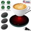 Desktop Electric Cup Warmer 8Hours Auto Off Overheating Protection Smart Timer Setting 2 Temperature Levels  Ceramic Heating Panel For Office Home