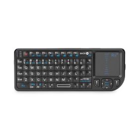 Rii K01V3 Mini Wireless Keyboard with Backlight Laser Pointer Multimedia For TV, Computer (black: US)